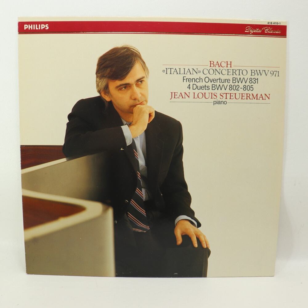 Bach Italian Concerto French Overture 4 Duets LP Steuerman Philips 1986